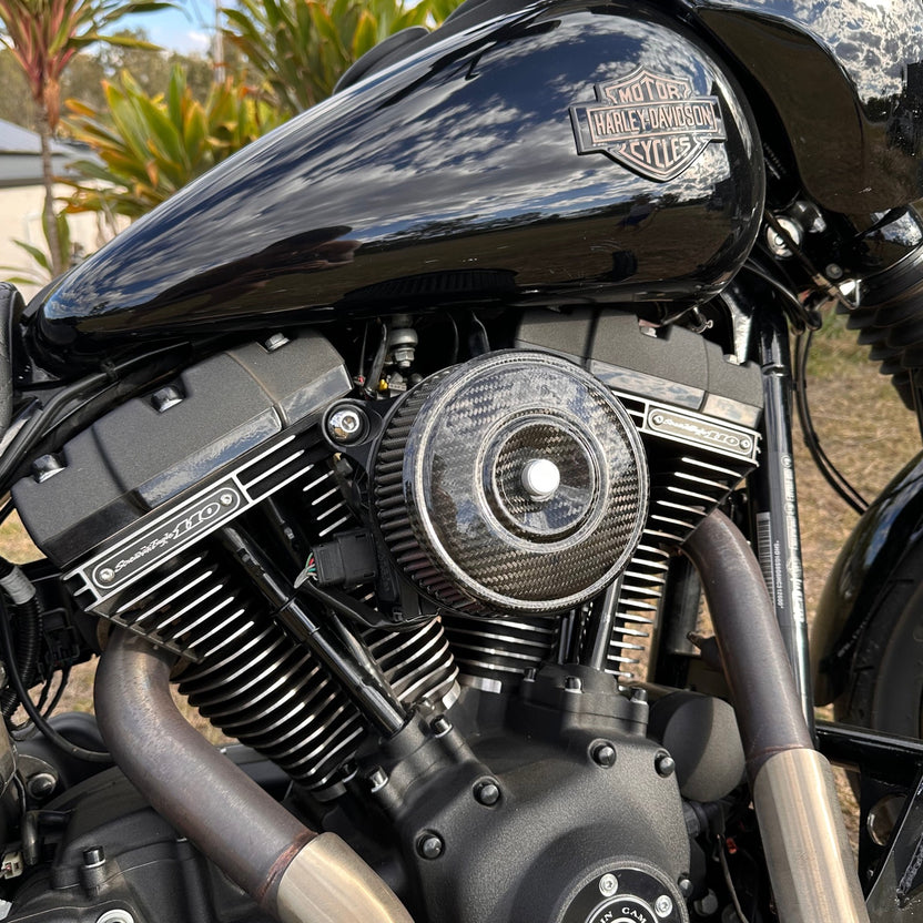 Carbon fiber air filter cover for Harley-Davidson